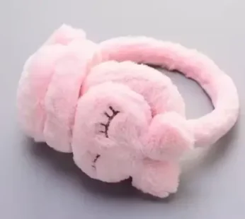 Winter Ear Muffs for Women & Kids – Cozy Plush Ear Covers for Cold Weather (Pink)