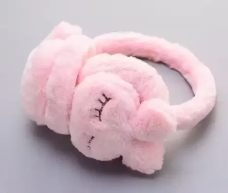 Winter Ear Muffs for Women & Kids - Cozy Plush Ear Covers for Cold Weather ( pink, Standard )