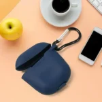 Silicone Shockproof Protection Wireless Headphones Carrying Box Cover with Metal Keychain ( default, Standard ).
