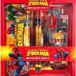 Spiderman 7-Pcs Stationery Set for Kids – Pencils, Sharpener, Eraser, Scale, Crayons & Pencil Box, Multicolor ( default, Free Size ) .