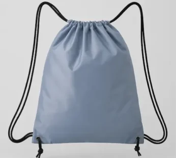 Water-Resistant Nylon Drawstring Backpack Bag – Lightweight & Foldable Gym Sack