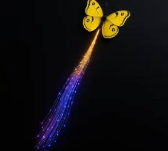 LED Butterfly Hair Braid Clip – Light-Up Party Hair Accessory.