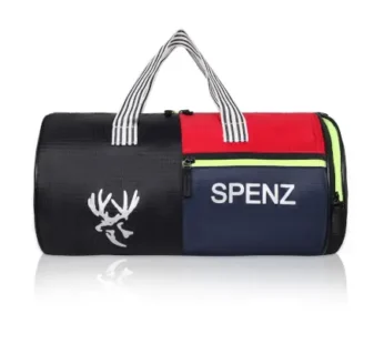 Black & Red Polyester Duffle Bag for Men & Women – Durable & Lightweight Travel Bag