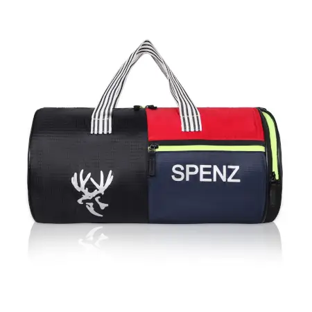 Black & Red Polyester Durable Duffle Bag For Men And Women ( black, Standard )