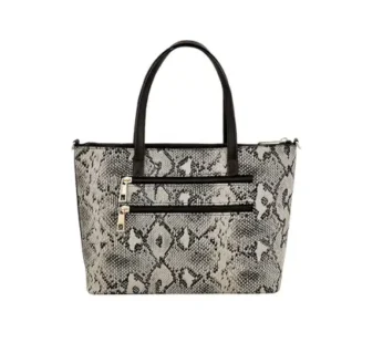 Stylish Vegan Leather Handbag for Women & Girls (Black Tote)