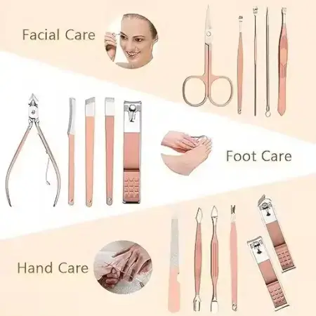 16-in-1 Manicure Kit – Stainless Steel Grooming Set ( default, Standard )