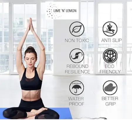 4MM YOGA MAT ENVIRONMENT FRIENDLY, EASY TO CARRY WITH CARRY STRAP ( default, OS )