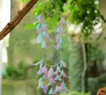 Handicrafts Feather Dream Catcher – Small Decorative Wall Hanging for Home, Bedroom & Car