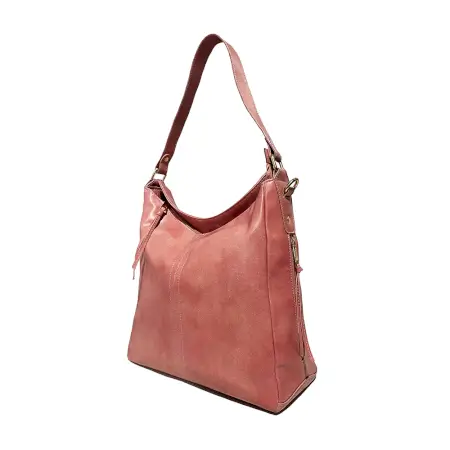 Black Vegan Leather Shoulder Bag | Spacious, Water-Resistant, Lightweight & Adjustable Strap ( pink, Standard )