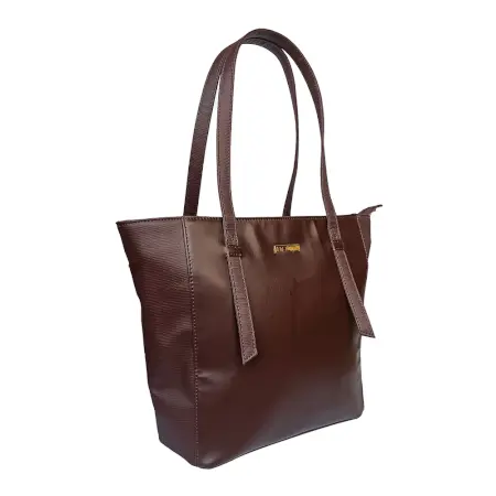 Stylish Handbag For Women & Girls (Tote) Made With Vegan Leather ( brown, Standard )