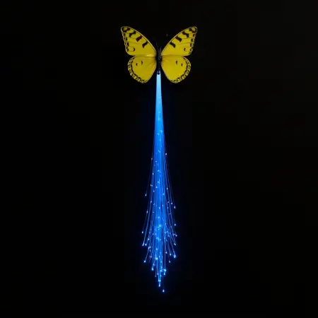 LED Butterfly Hair Braid Clip – Light-Up Party Hair Accessory.