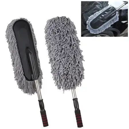 Car Duster, Long Retractable / Soft / Non-Slip / Handle Multipurpose Microfiber Wash Brush Vehicle Interior and Exterior Cleaning Kit with for Car, Boats or Home ( default, Standard ).