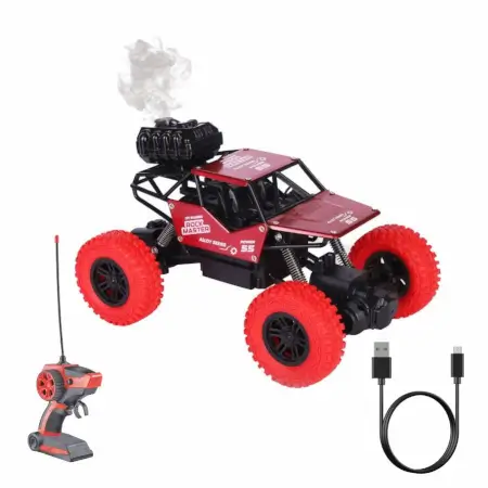 Adventure Awaits! Unleash Thrills with this Powerful 4x2 RC Monster Truck Toy – Race, Climb, Explore, Independent Suspension & Dynamic Smoke/Mist for Boys & Girls ( default, 1 )