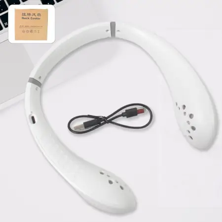 Portable Wearable Neck Fan USB Rechargeable, Hands-Free Bladeless Fan with 3 Speeds ( default, Standard ).