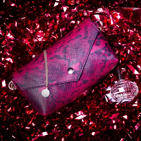 Stylish Crossbody Black For Women & Girls (Sling) Made With Vegan Leather ( red, Standard )