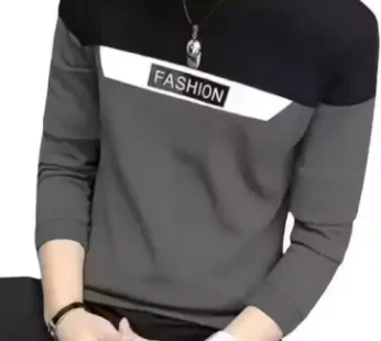 Men’s Round Neck Cotton Blend Full Sleeve Printed T-shirt – S to XXL. ( default, Standard )